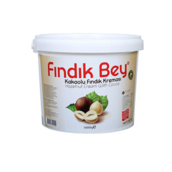 10 kilogramlık büyük kovada Findik Bey markalı kakaolu fındık kreması